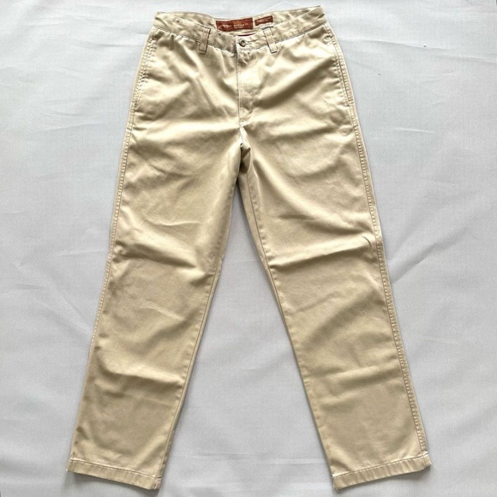 Eddie Bauer Ruston Fit Relaxed Flat Front Khaki Pants Men’s Size 35x34